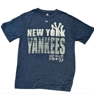 Majestic Navy New York Yankees Short Sleeve Tee Men's Medium